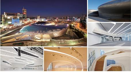 동대문 디자인 플라자는 지하 3층, 지상 4층 규모로 시공되었다.